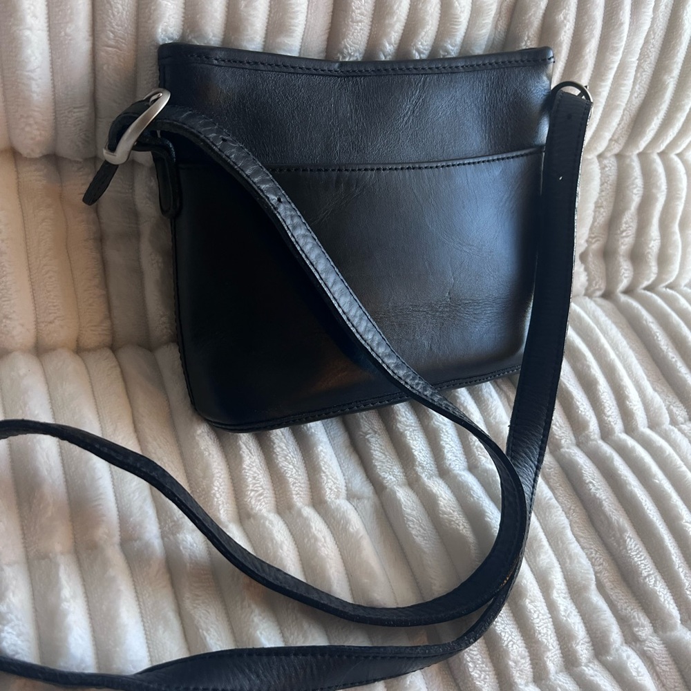 Black Leather Crossbody Bag